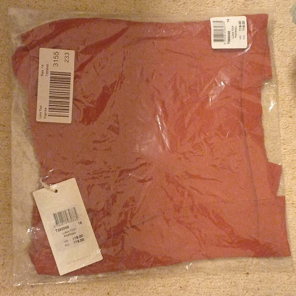 TIGERLILY Lina Linen Rust Orange Halter Neck Crop Top NWT RRP$119 - Picture 16 of 16